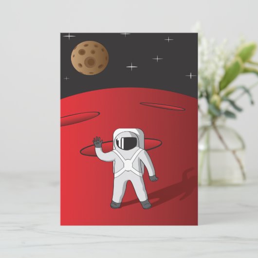 Invitation Un astronaute sur Mars Space Explorer Red Planet (Debout devant)