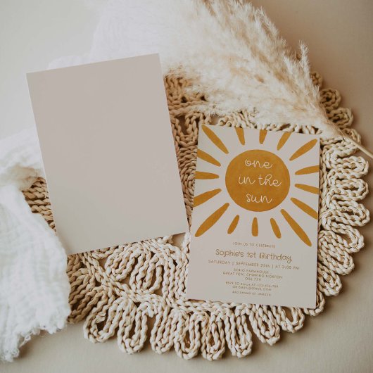 Invitation Un Au Soleil 1Er Anniversaire