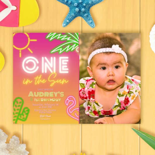 Invitation Un au soleil - 1er anniversaire