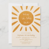 Invitation Un Au Soleil 1Er Anniversaire (Devant)