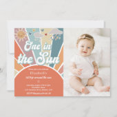 Invitation Un Au Soleil 1Er Anniversaire Muted Rainbow Photo (Devant)