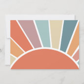 Invitation Un Au Soleil 1Er Anniversaire Muted Rainbow Photo (Dos)