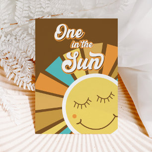 Invitation UN au soleil 1er premier anniversaire soleil Super