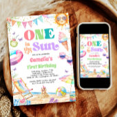 Invitation Un au soleil été 1er anniversaire Beach Party