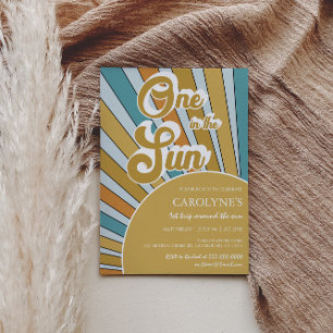 Invitation Un Au Soleil Soleil Muted Rainbow 1er Anniversaire