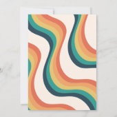 Invitation Un Babe Retro Super Rainbow 1er anniversaire (Dos)