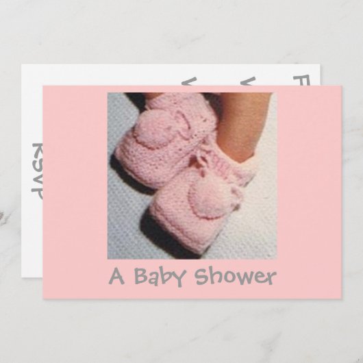 Invitation Un Baby shower (Devant / Derrière)