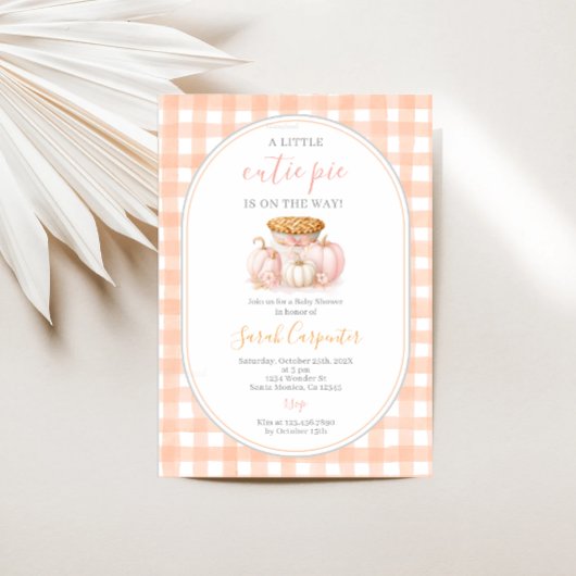 Invitation Un Baby shower À Tarte Un Peu Cutie