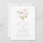 Invitation Un Baby shower À Thème Boho Un Peu Fleur sauvage (Devant)