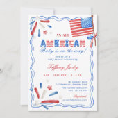 Invitation Un Baby shower All American Baby 4 juillet (Devant)