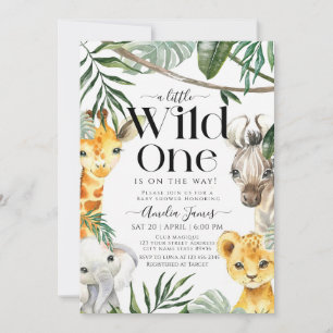 Invitation Un Baby shower animalier Un Peu Sauvage Un Safari 