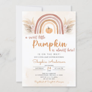 Invitation Un Baby shower Arc-En-Ciel Boho Automne Un Peu Cit