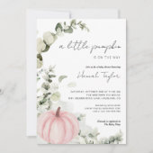 Invitation Un Baby shower Automne De Petite Fille Rose Citrou (Devant)