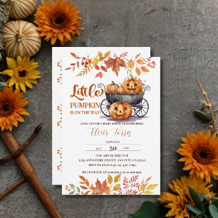 Invitation Un Baby shower Automne D'Halloween Un Peu Citrouil