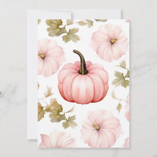 Invitation Un Baby shower Automne Un Peu Citrouille (Dos)