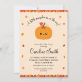 Invitation Un Baby shower Automne Un Peu Citrouille (Devant)