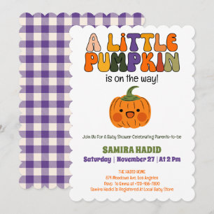 Invitation Un Baby shower Automne Un Peu Citrouille