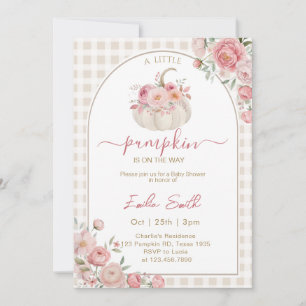 Invitation Un Baby shower Automne Un Peu Citrouille