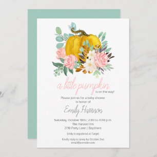 Invitation Un Baby shower Automne Un Peu Citrouille