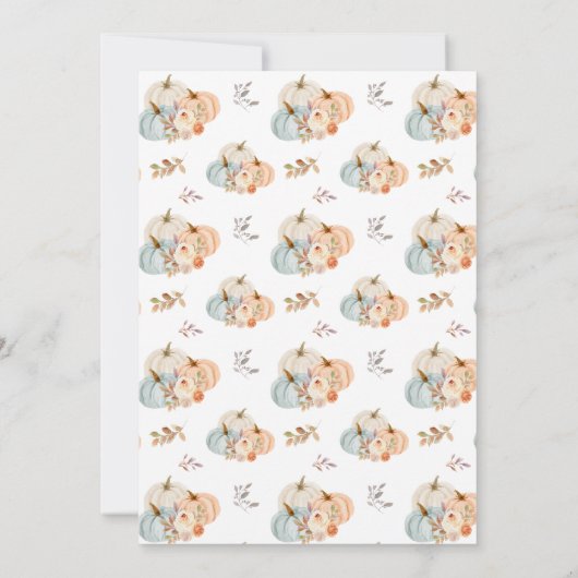 Invitation Un Baby shower Automne Un Peu Citrouille (Dos)