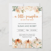 Invitation Un Baby shower Automne Un Peu Citrouille (Devant)