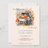 Invitation Un Baby shower Automne Un Peu Citrouille | Neutre (Devant)