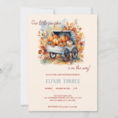 Invitation Un Baby shower Automne Un Peu Citrouille | Neutre  (Devant)