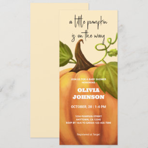 Invitation Un Baby shower Automne Un Peu Citrouille Neutre