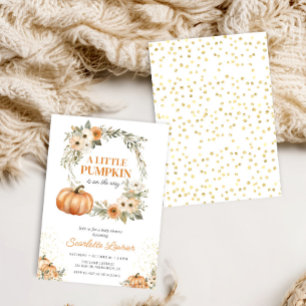 Invitation Un Baby shower Automne Un Peu Citrouille   Neutre 