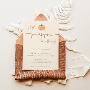 Invitation Un Baby shower Automne Un Peu Citrouille   Neutre 