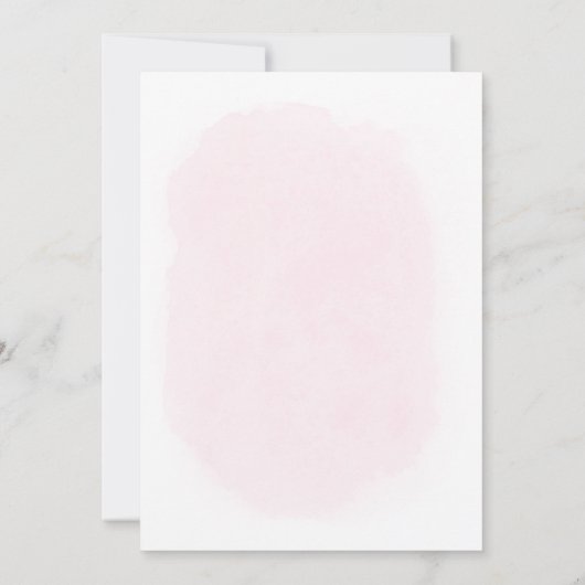 Invitation Un Baby shower bébé doux (Dos)