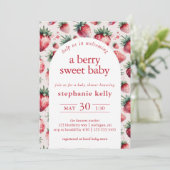 Invitation Un Baby shower Berry Sweet (Debout devant)