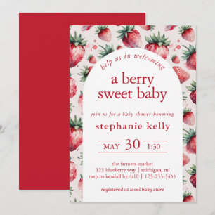 Invitation Un Baby shower Berry Sweet