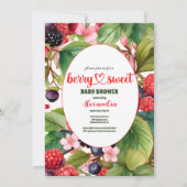 Invitation Un Baby shower Berry Sweet (Devant)