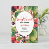 Invitation Un Baby shower Berry Sweet (Debout devant)
