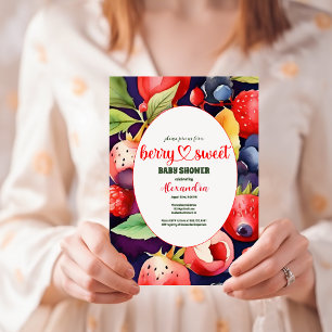 Invitation Un Baby shower Berry Sweet