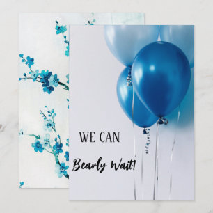 Invitation Un Baby shower Bleu Garçon Invitation.