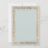 Invitation Un Baby shower bleu pâle (Dos)