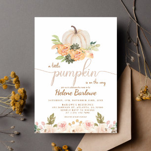 Invitation Un Baby shower Boho Automne Un Peu Citrouille