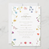Invitation Un Baby shower Boho Petite Fleur sauvage (Devant)
