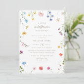 Invitation Un Baby shower Boho Petite Fleur sauvage (Debout devant)