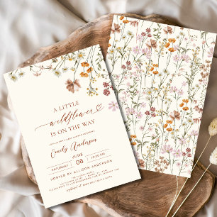 Invitation Un Baby shower Boho Terracotta Un Peu Fleur sauvag