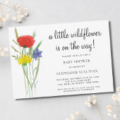 Invitation Un Baby shower Boho Un Peu Fleur sauvage