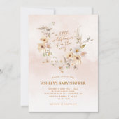 Invitation Un Baby shower Boho Un Peu Fleur sauvage (Devant)