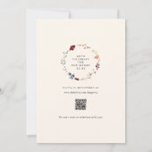 Invitation Un Baby shower Boho Un Peu Fleur sauvage (Dos)