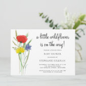 Invitation Un Baby shower Boho Un Peu Fleur sauvage (Debout devant)