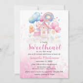 Invitation Un Baby shower-bonbons un peu amoureux (Devant)
