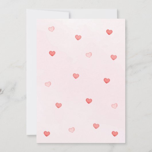 Invitation Un Baby shower Camion Coeurs Un Peu Amoureux (Dos)