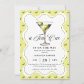 Invitation Un Baby shower Chic Tini One Olive Martini (Devant)