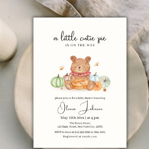 Invitation Un Baby shower Citrouille à tarte  à tourbe